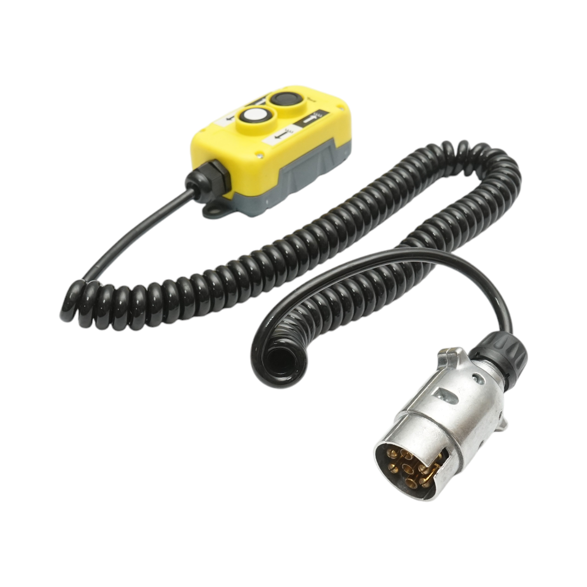 Telecomanda industriala cu 2 comenzi, cablu spiral si fisa priza 7 pini Breckner Germany - imagine 2