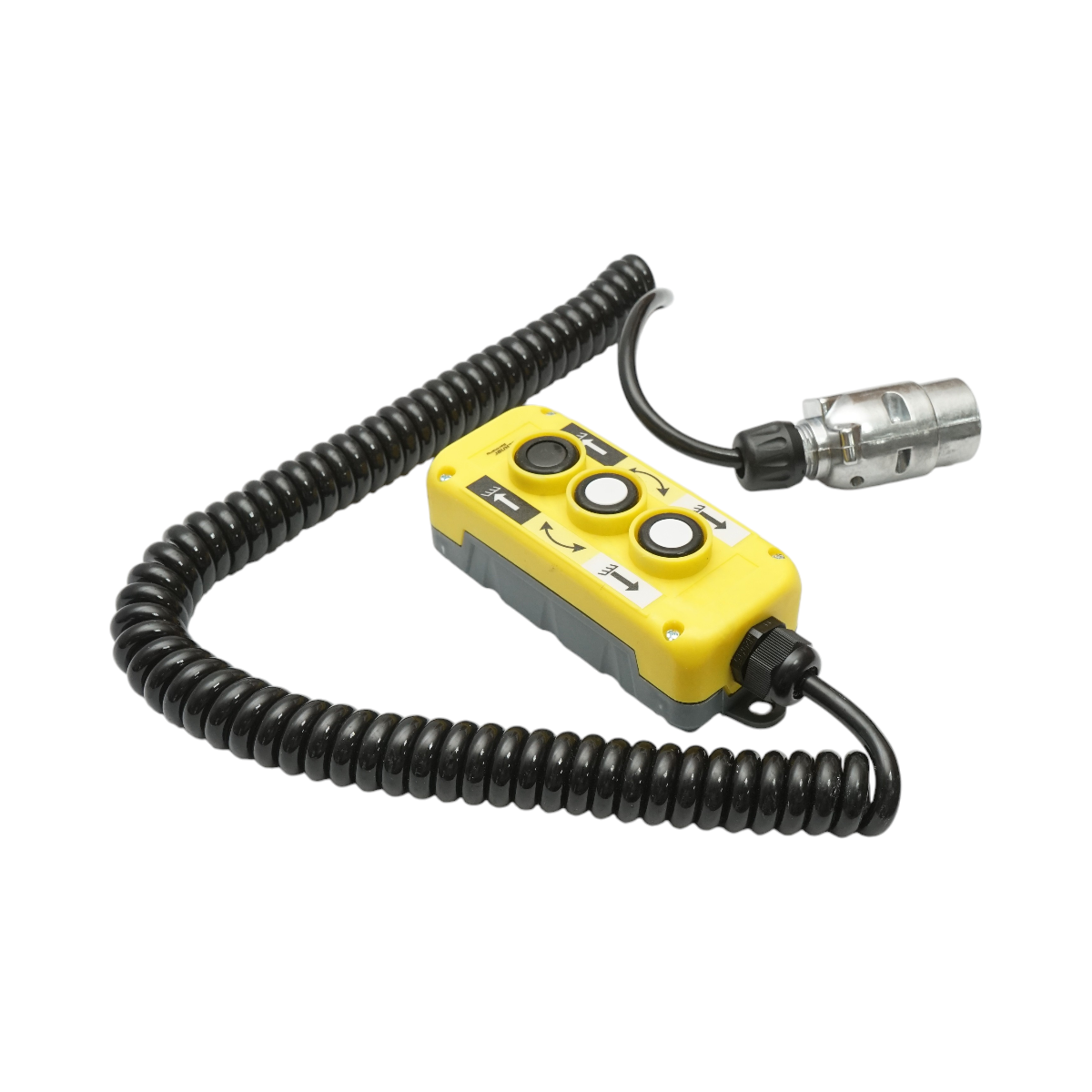 Telecomanda industriala cu 3 comenzi, cablu spiral si fisa priza 7 pini Breckner Germany - imagine 2