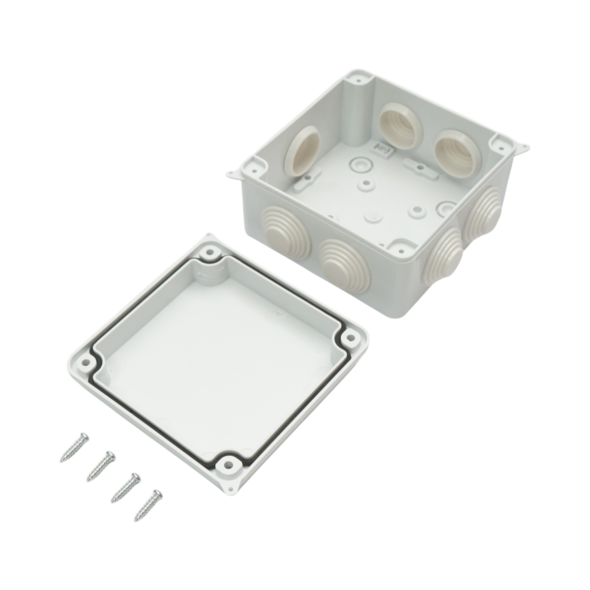 Doza derivatie patrata aparenta 7 intrari 100x100x70mm IP65 Breckner Germany - imagine 2