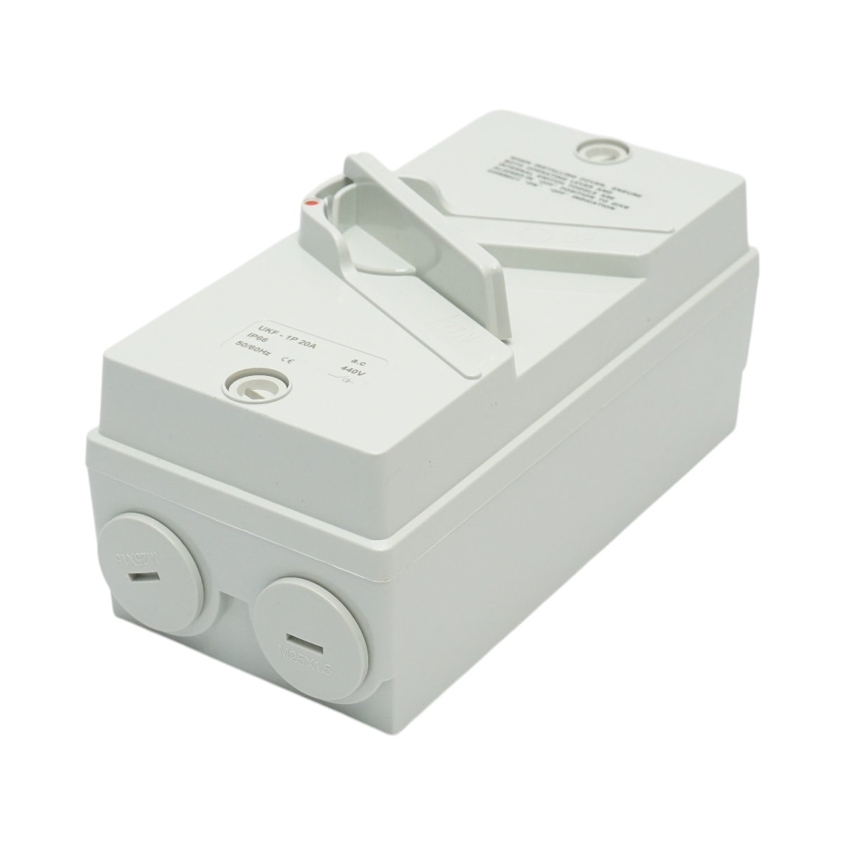 Intrerupator izolator 1P, 440V AC, 20A ON/OFF cu protectie IP66 - imagine 2
