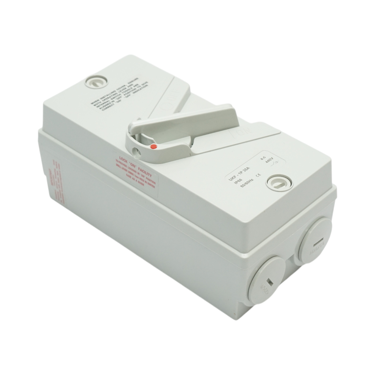 Intrerupator izolator 1P, 440V AC, 35A ON/OFF cu protectie IP66 - imagine 4