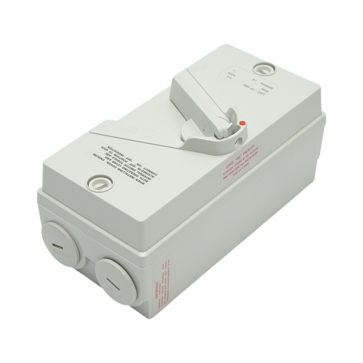 Intrerupator izolator 1P, 440V AC, 35A ON/OFF cu protectie IP66 - imagine 2