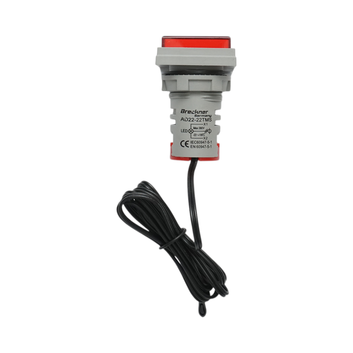 Indicator digital temperatura cu sonda LED rosu 220V/380V AC Ø 22mm Breckner Germany - imagine 4