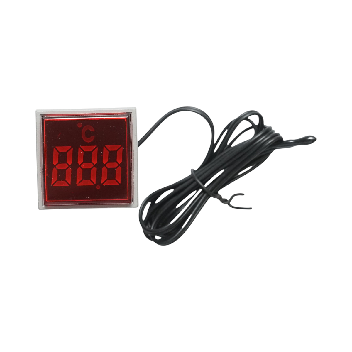 Indicator digital temperatura cu sonda LED rosu 220V/380V AC Ø 22mm Breckner Germany - imagine 3