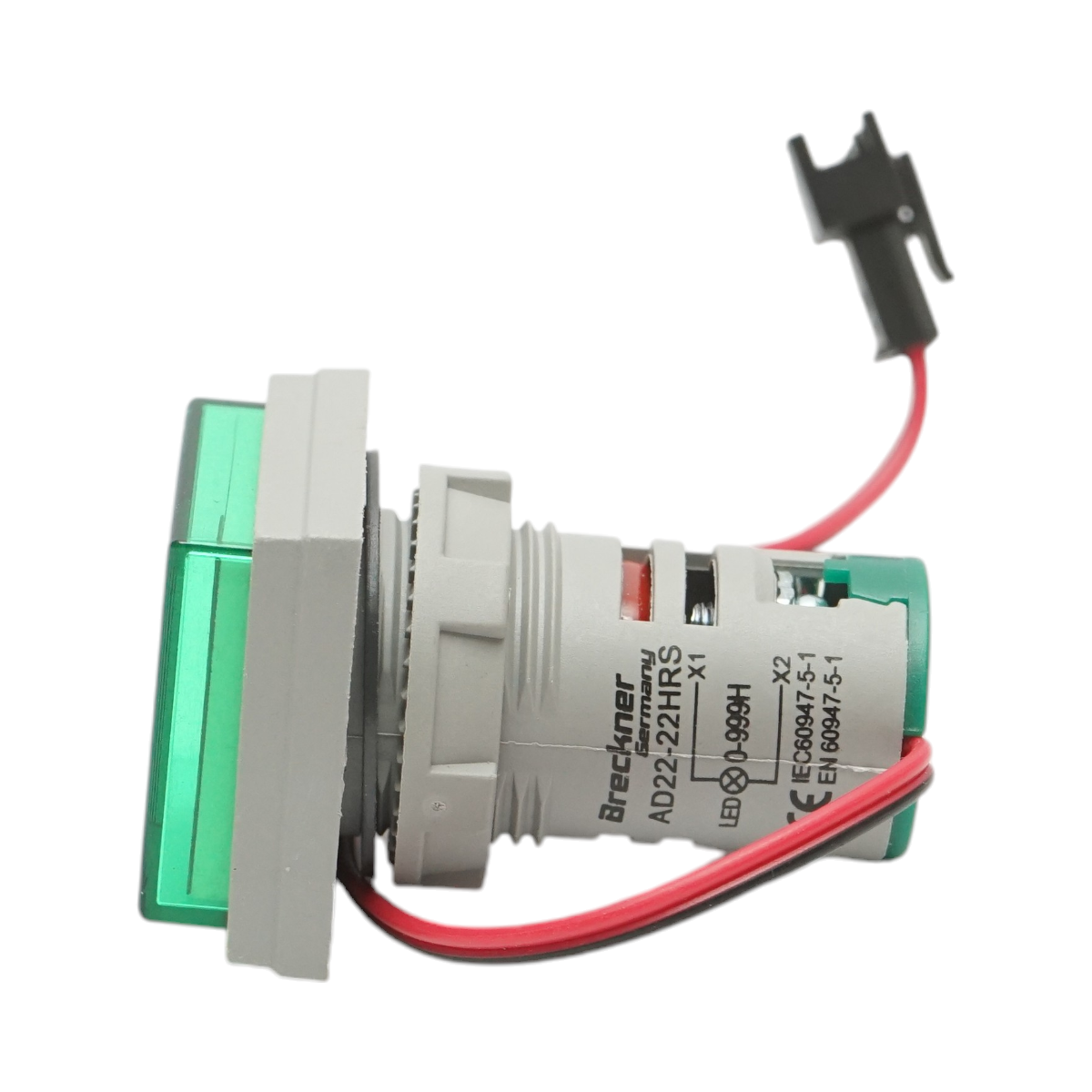 Indicator digital ore functionare LED verde 0-999H, 220V/380V AC Ø 22mm Breckner Germany - imagine 4
