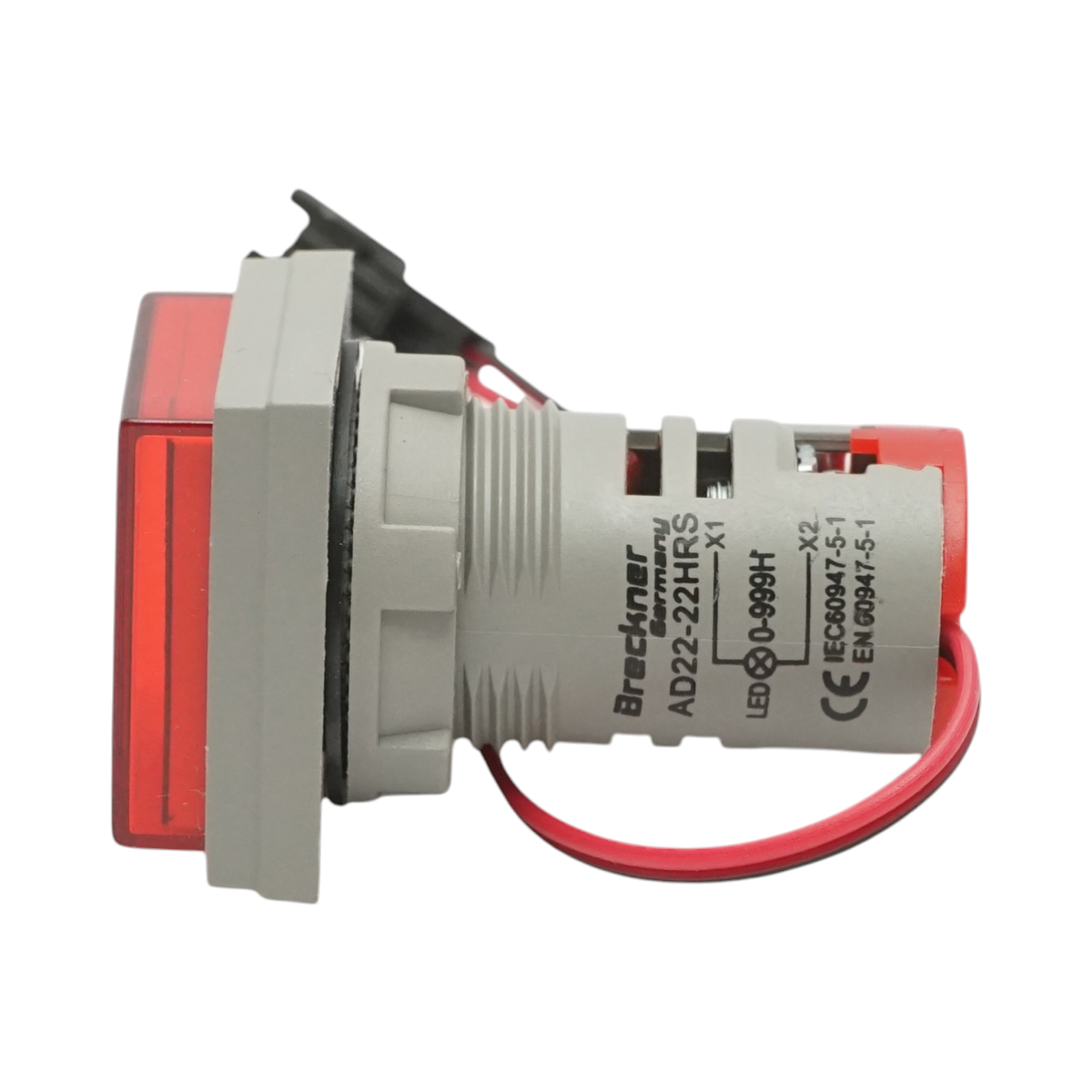 Indicator digital ore functionare LED rosu 0-999H,  220V/380V AC Ø 22mm Breckner Germany - imagine 4