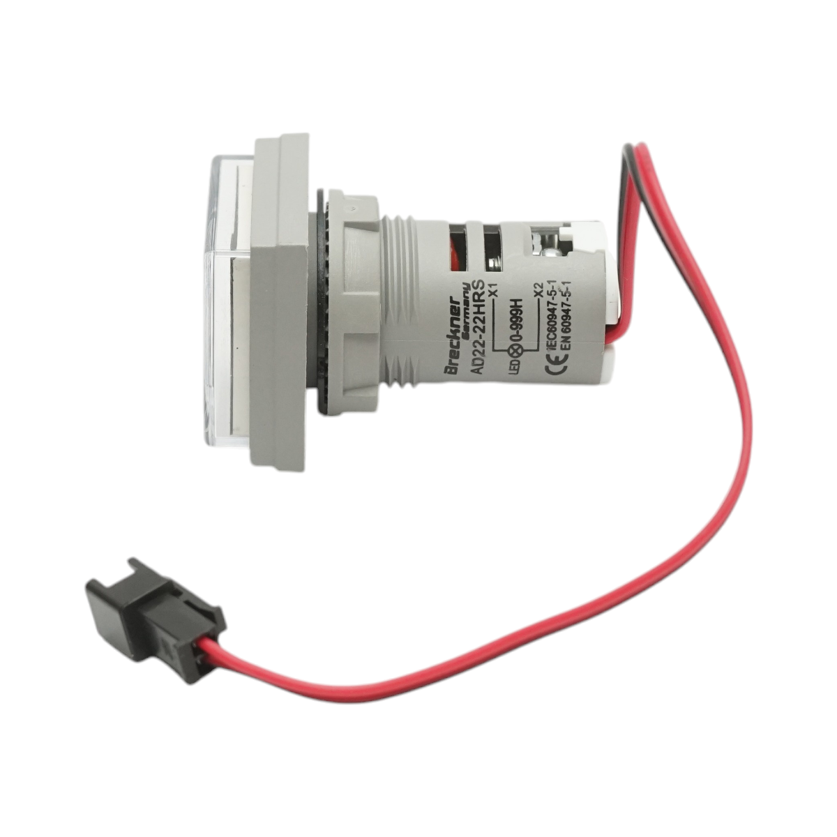 Indicator digital ore functionare LED alb 0-999H, 220V/380V AC Ø 22mm Breckner Germany - imagine 4