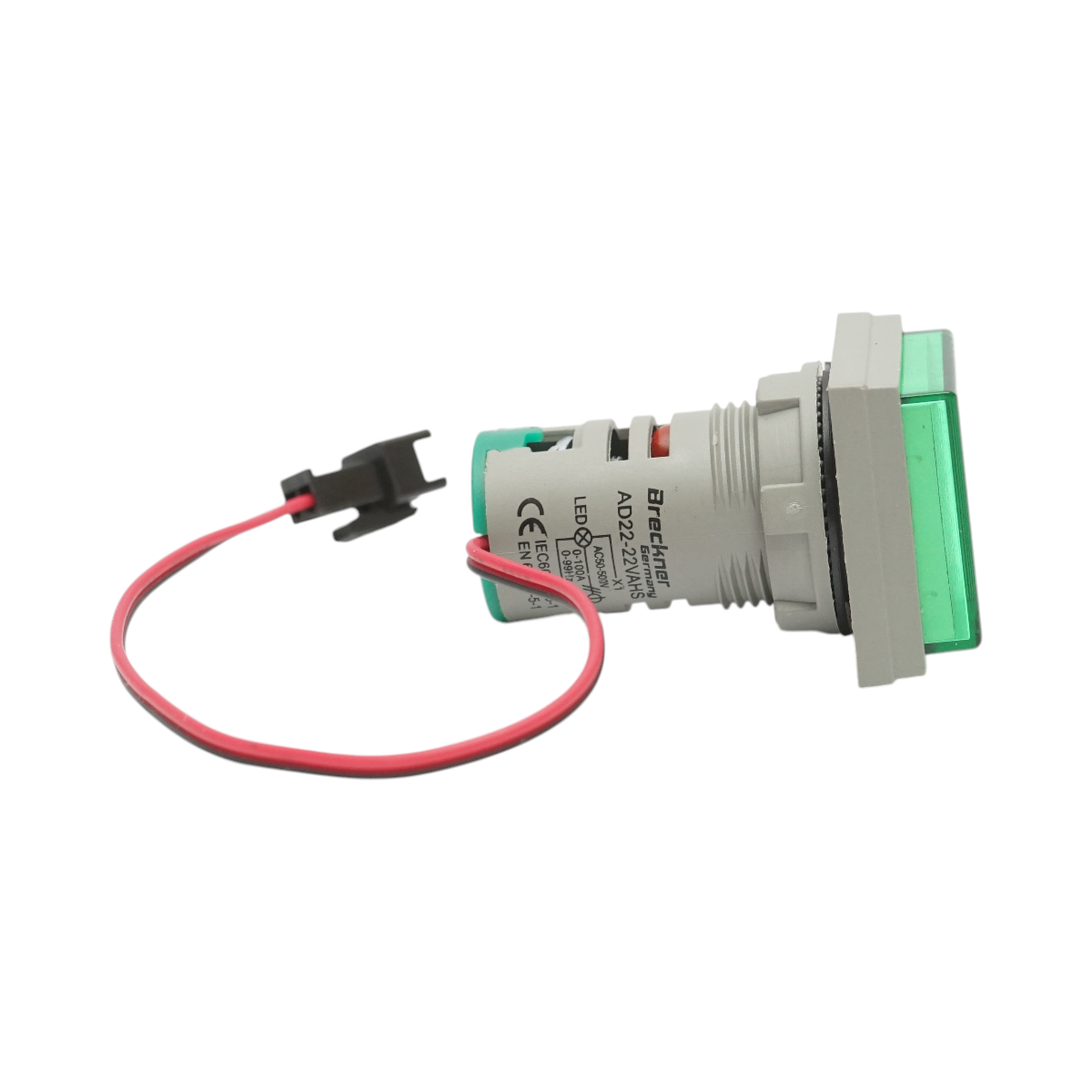 Indicator digital frecventa, ampermetru, voltmetru LED verde 0-99Hz/0-100A/50-500V AC Ø 22mm Breckner Germany - imagine 3