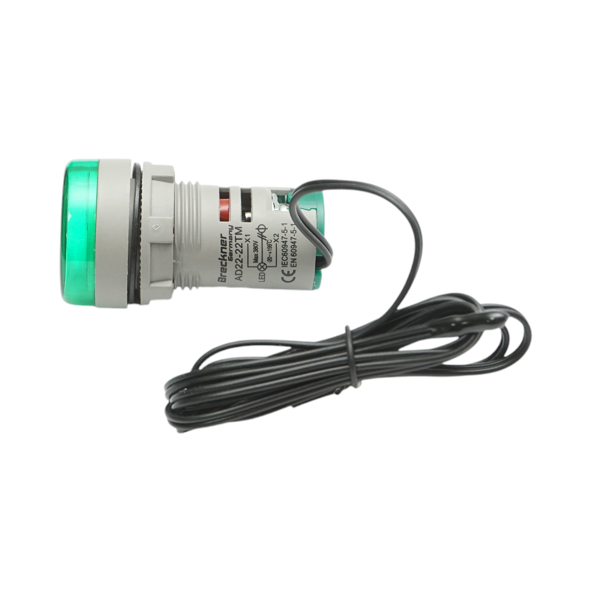 Indicator digital temperatura cu sonda LED verde  220V/380V AC Ø 22mm Breckner Germany - imagine 3