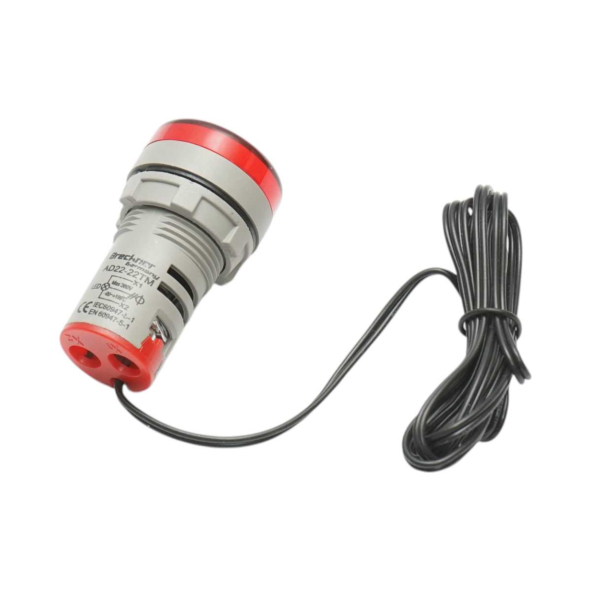 Indicator digital temperatura cu sonda LED rosu 220V/380V AC Ø 22mm Breckner Germany - imagine 3
