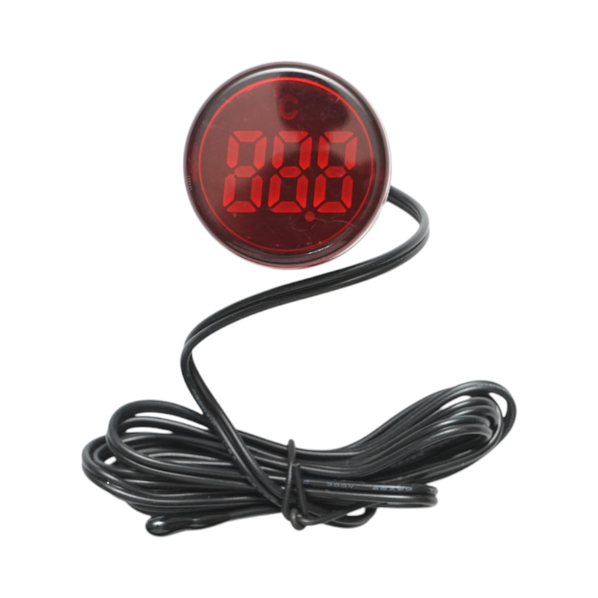Indicator digital temperatura cu sonda LED rosu 220V/380V AC Ø 22mm Breckner Germany - imagine 2