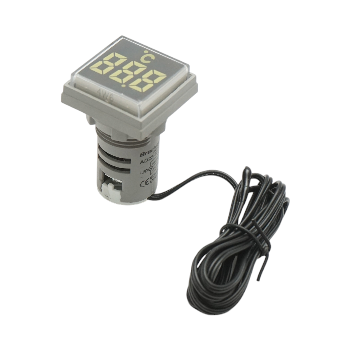 Indicator digital temperatura cu sonda LED alb 220V/380V AC Ø 22mm Breckner Germany - imagine 2