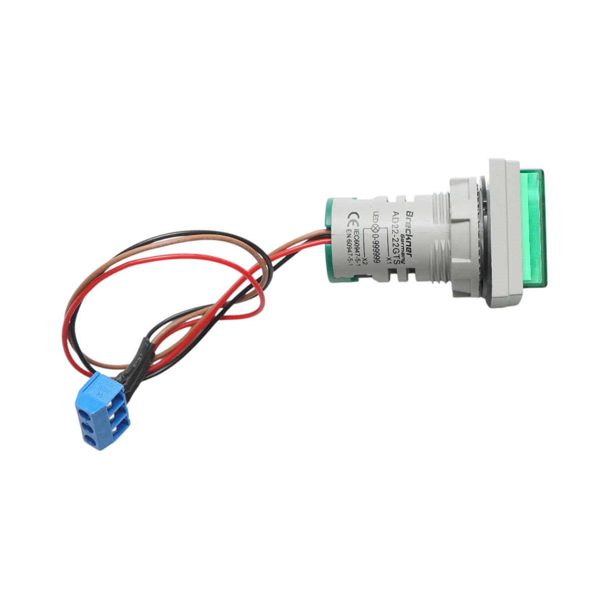 Indicator digital contor LED verde 0-999999, 220V/380V AC Ø 22mm Breckner Germany - imagine 4