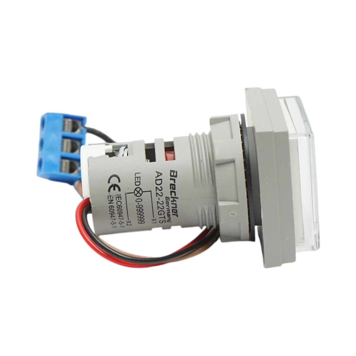 Indicator digital contor LED alb 0-999999, 220V/380V AC Ø 22mm Breckner Germany - imagine 4