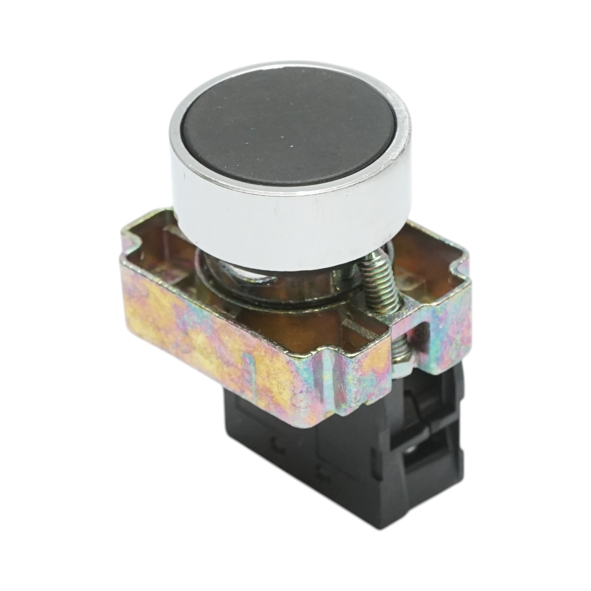 Buton comanda metalic negru cu revenire 1NO, 400V/10A, LAY5 Breckner Germany - imagine 5