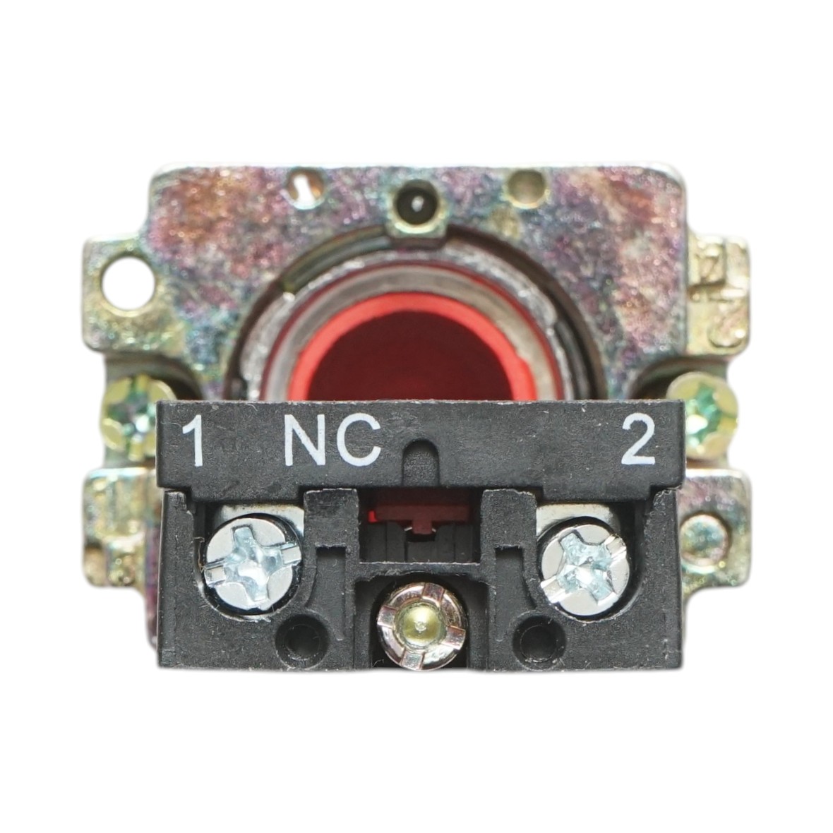 Buton comanda metalic rosu cu revenire 1NC, 400V/10A, LAY5 Breckner Germany - imagine 3