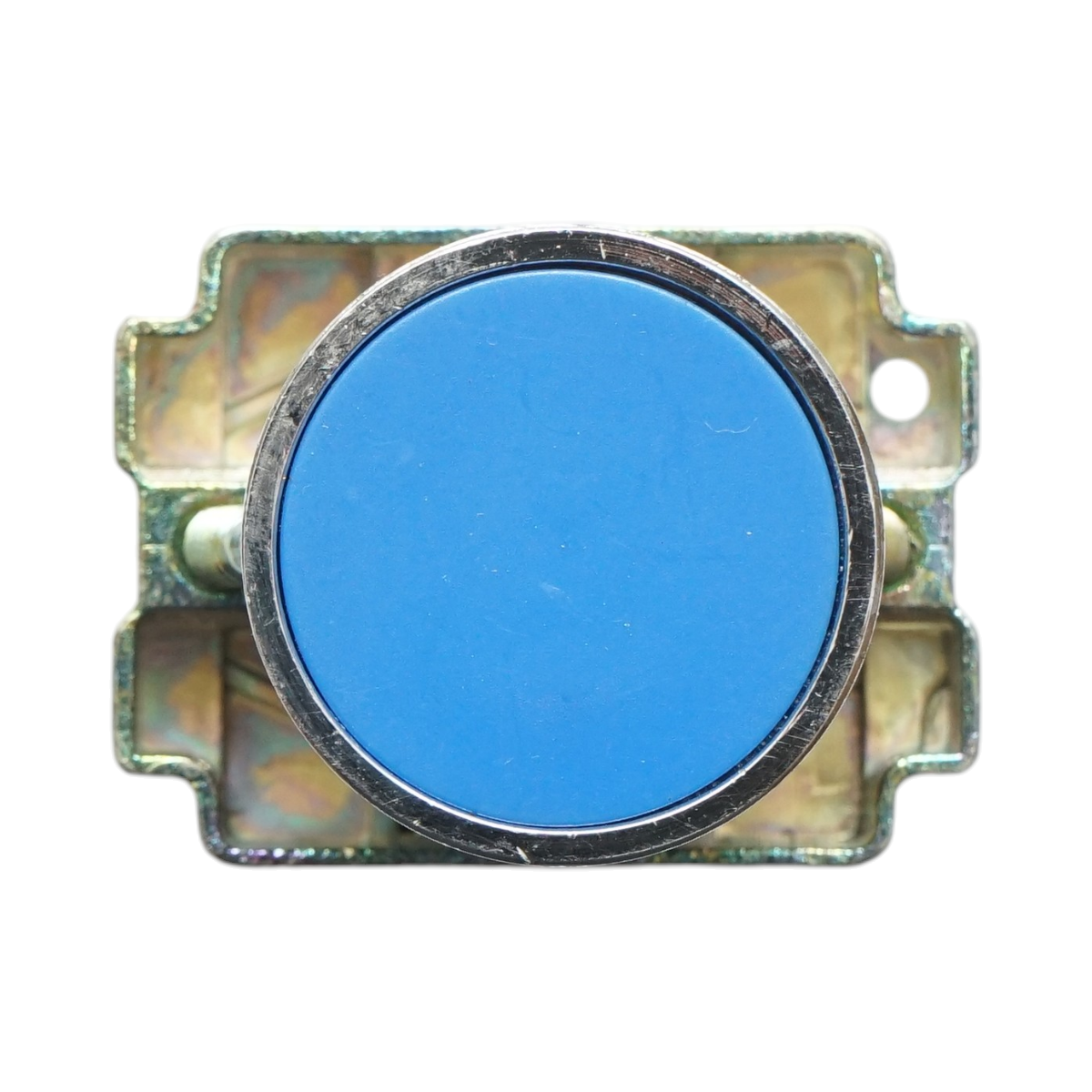 Buton comanda metalic albastru cu revenire 1NO+1NC, 400V/10A, LAY5 Breckner Germany - imagine 3