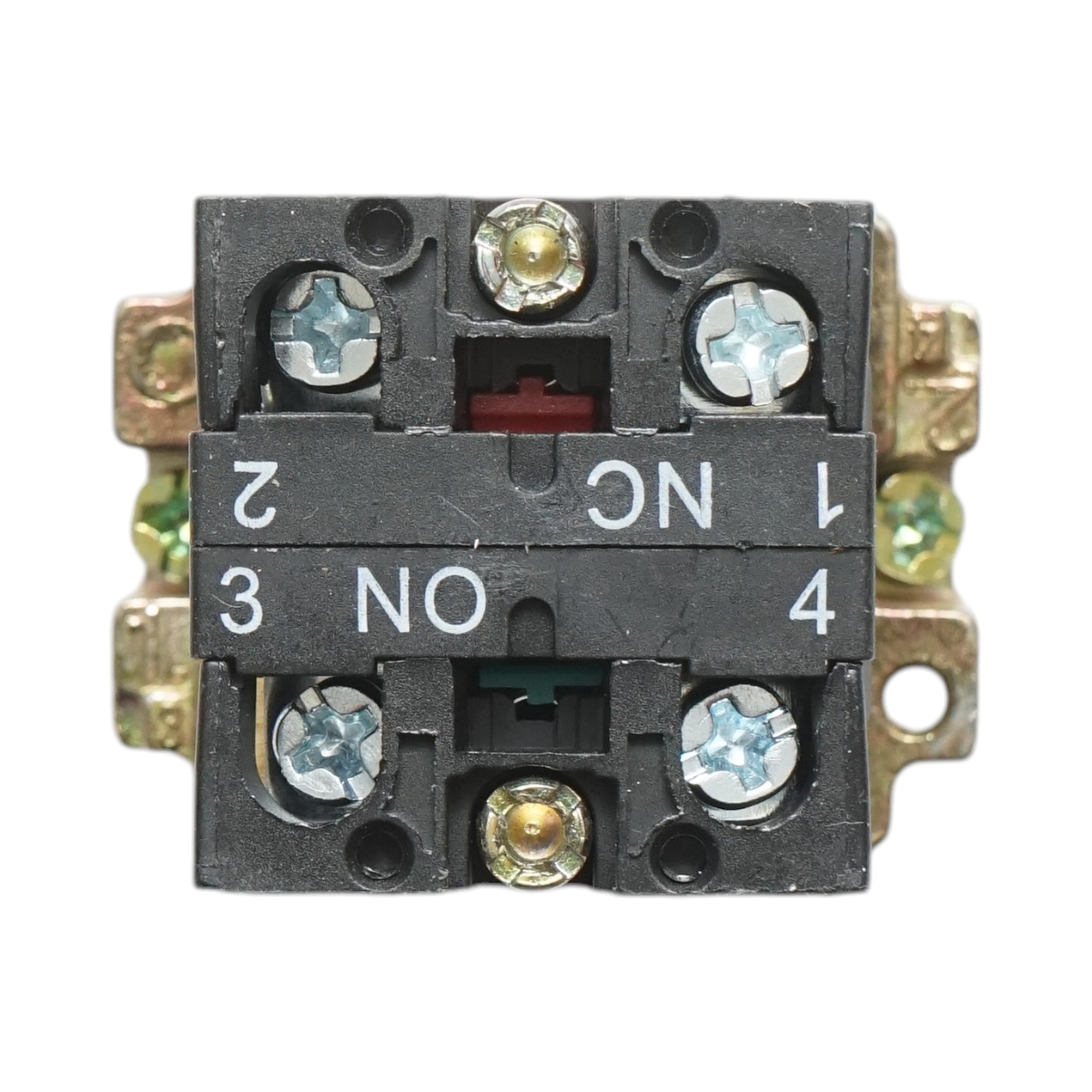 Buton comanda metalic rosu cu revenire 1NO+1NC, 400V/10A, LAY5 Breckner Germany - imagine 5