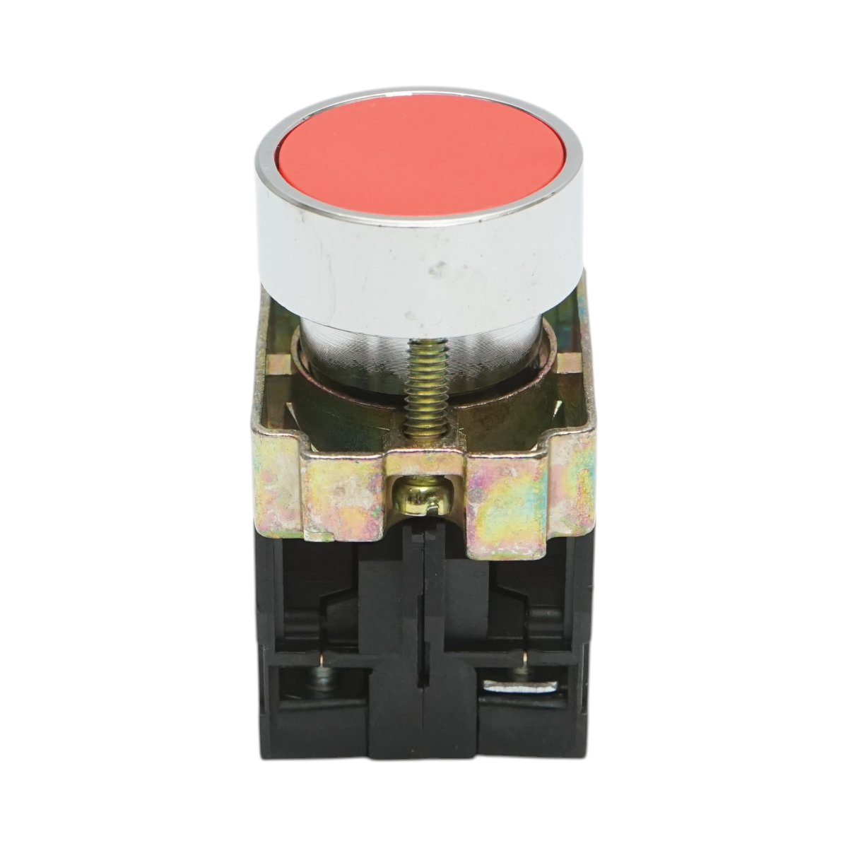 Buton comanda metalic rosu cu revenire 1NO+1NC, 400V/10A, LAY5 Breckner Germany - imagine 2