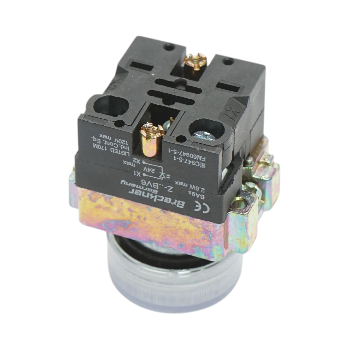 Buton indicator LED alb 24V LAY5 Breckner Germany - imagine 4