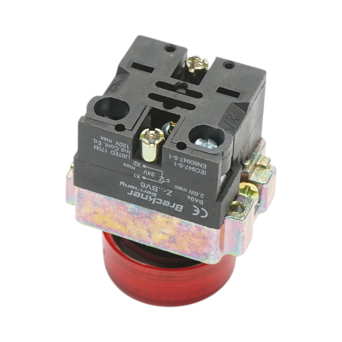 Buton indicator LED rosu 24V LAY5 Breckner Germany - imagine 4