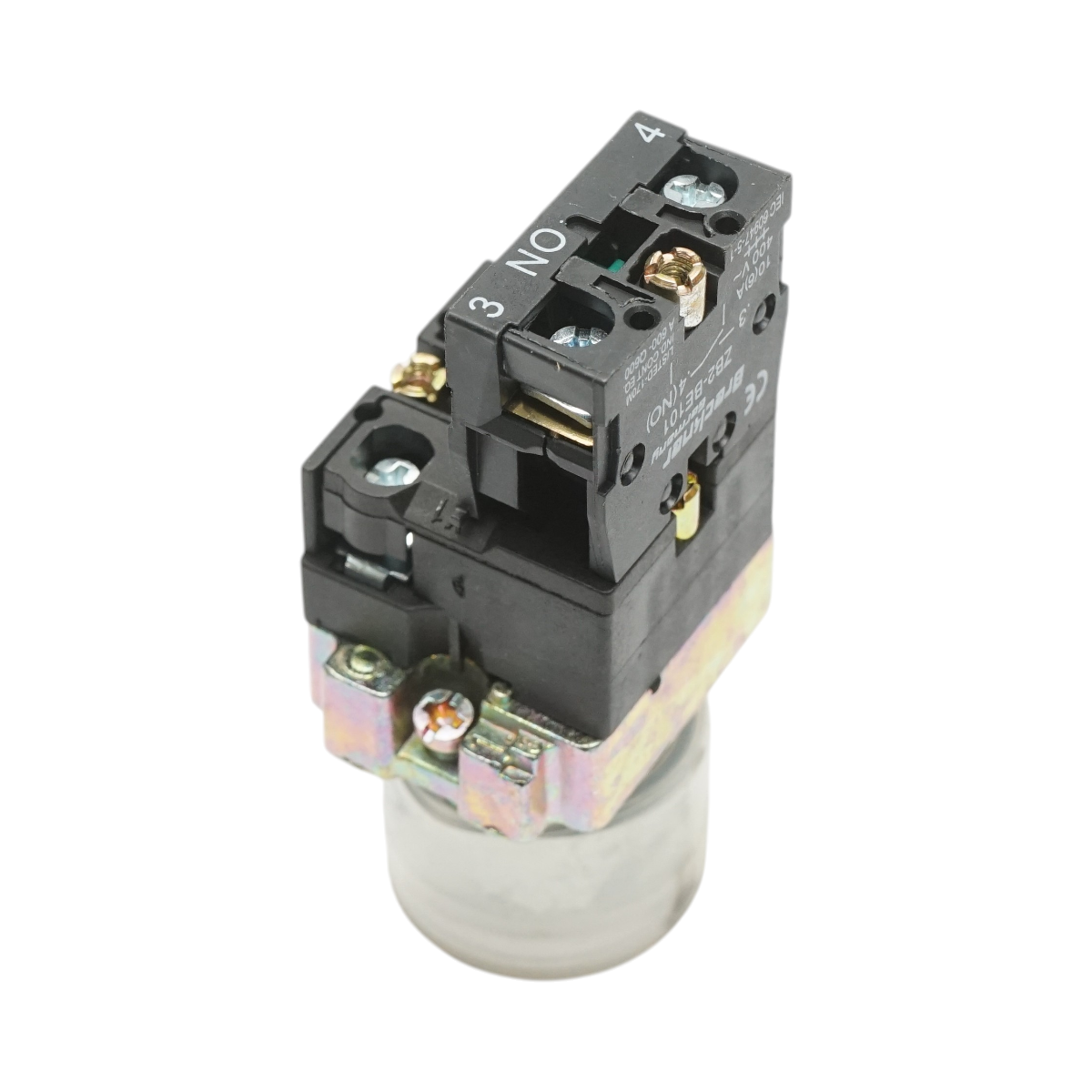 Buton indicator LED alb cu protectie 1NC, 400V/10A, LAY5 Breckner Germany - imagine 4