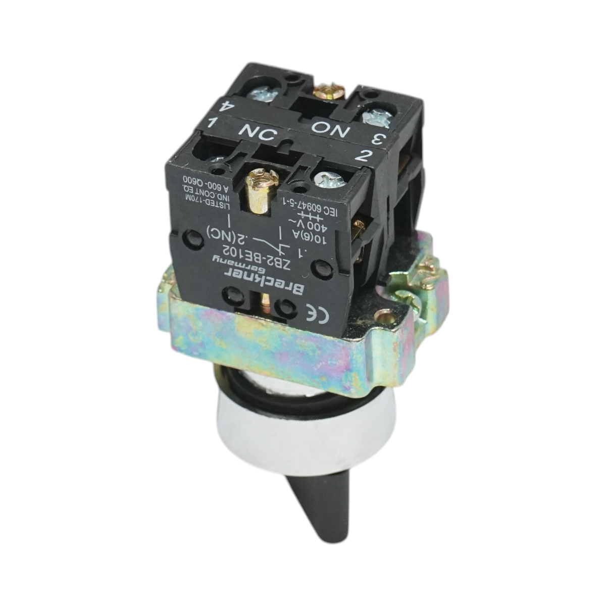 Selector 2 pozitii negru cu retinere 1NO+1NC, 400V/10A, LAY5-BD25 Breckner Germany - imagine 5