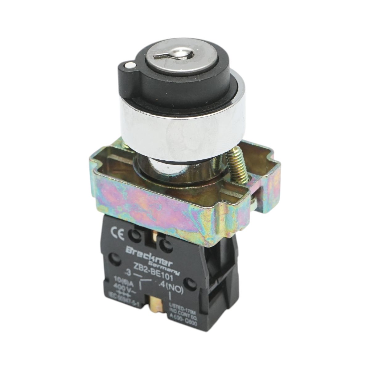 Selector 2 pozitii cu retinere si cheie 1NO, 400V/10A, LAY5-BG21 Breckner Germany - imagine 3