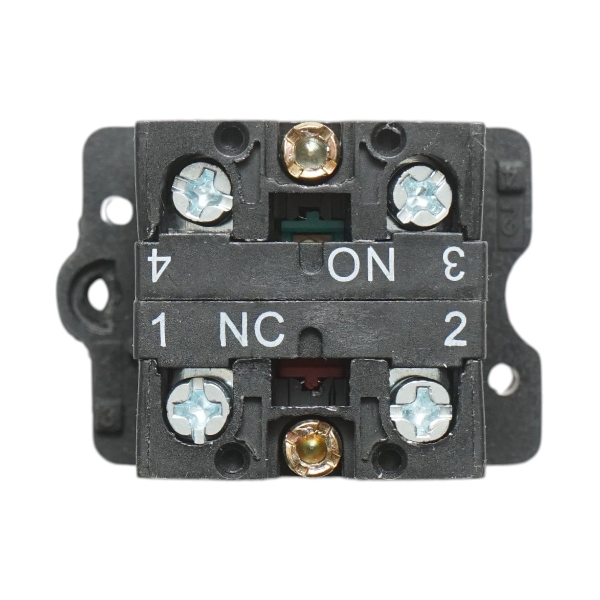 Buton comanda cu revenire alb 1NO+1NC, 400V/10A, LAY5 Breckner Germany - imagine 5