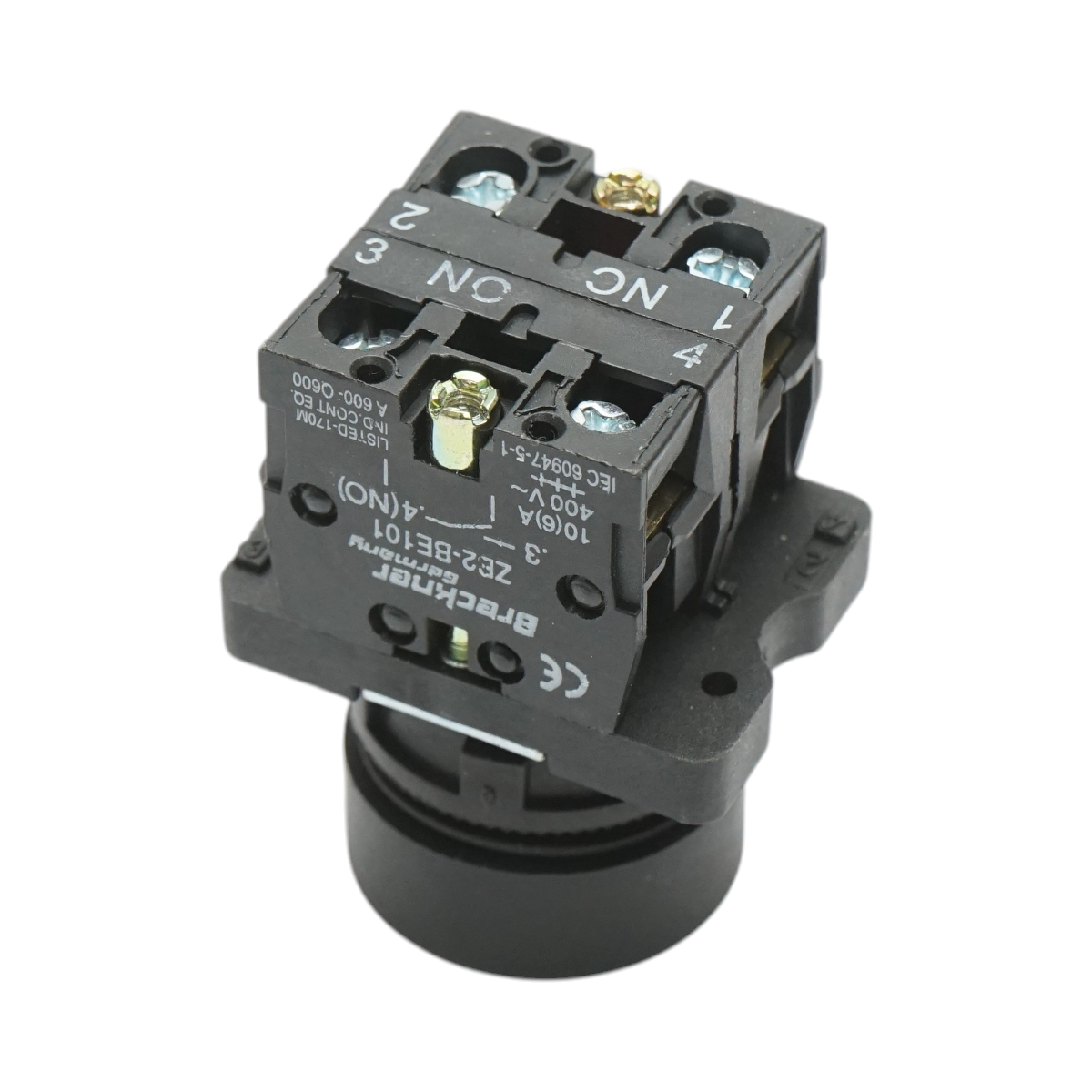 Buton comanda cu revenire rosu 1NO+1NC, 400V/10A, LAY5 Breckner Germany - imagine 4