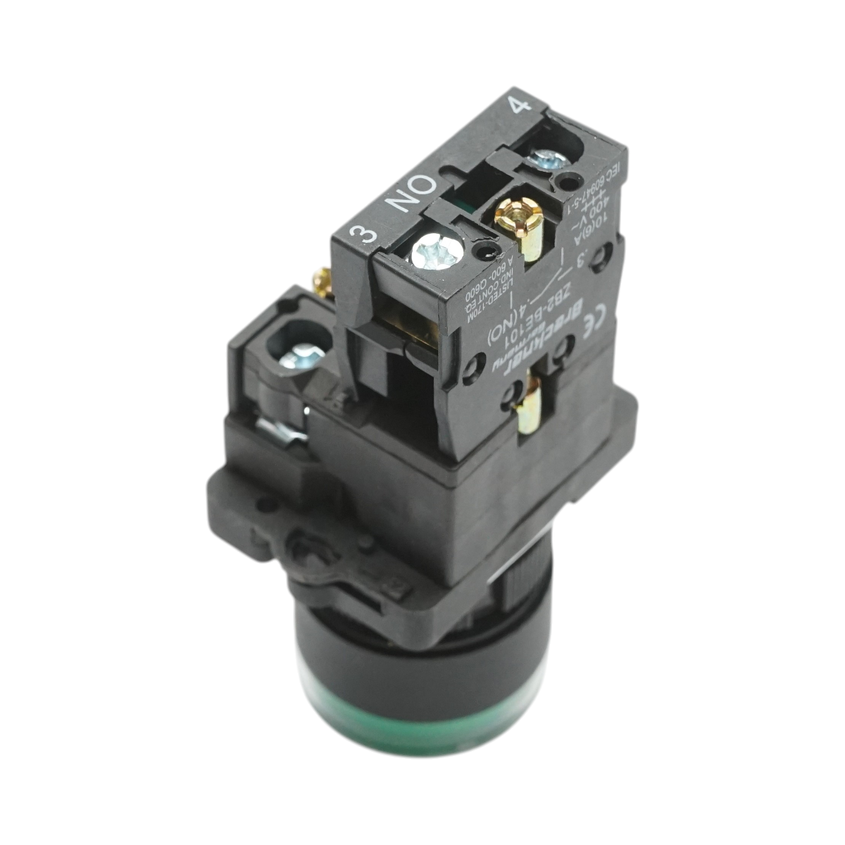 Buton indicator LED verde cu rezistenta integrata 1NO, 220V, LAY5 Breckner Germany - imagine 4