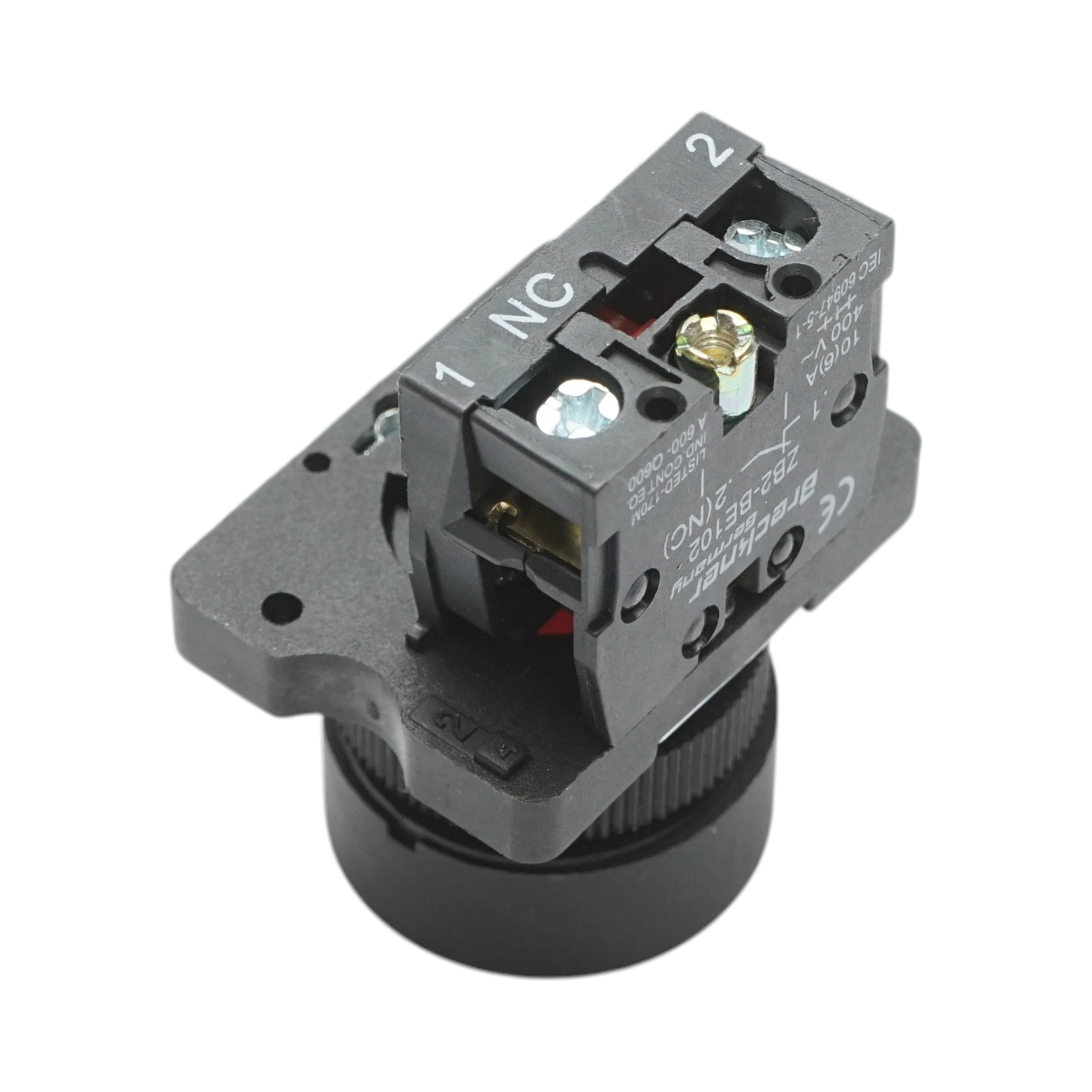 Buton comanda STOP rosu cu revenire 1NC, 400V/10A, LAY5 Breckner Germany - imagine 4