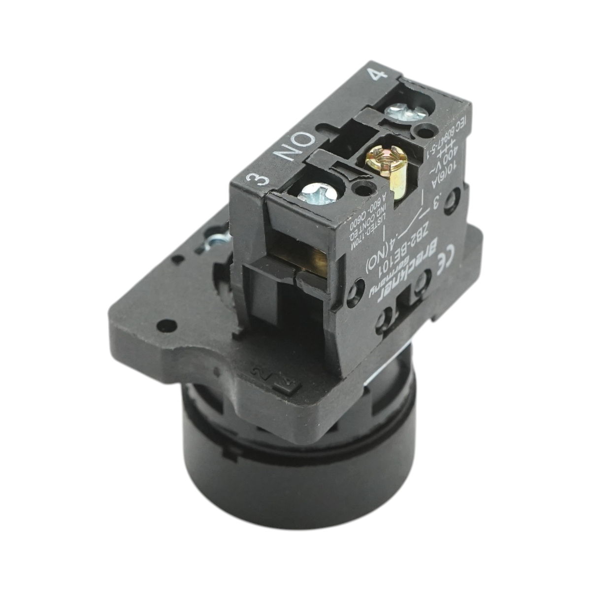 Buton comanda START negru cu revenire 1NO, 400V/10A, LAY5 Breckner Germany - imagine 4