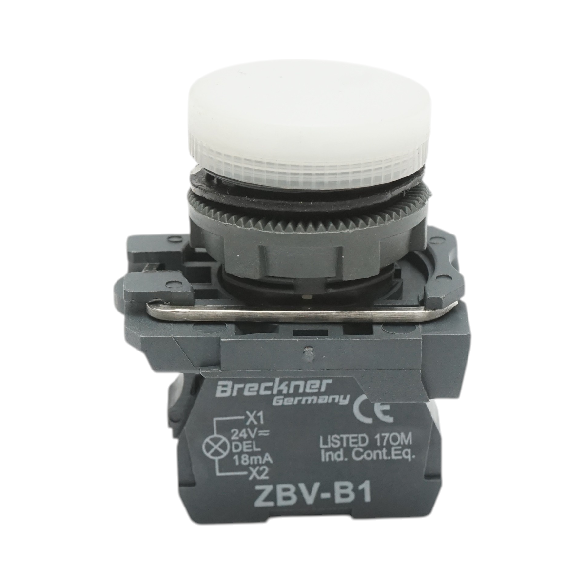 Indicator semnalizare LED alb 24V, 18mA, TB5 Breckner Germany