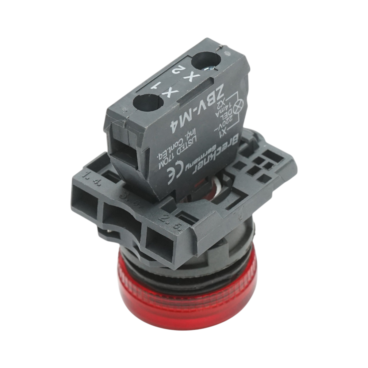 Indicator semnalizare LED rosu 220V, 14mA, TB5 Breckner Germany - imagine 3