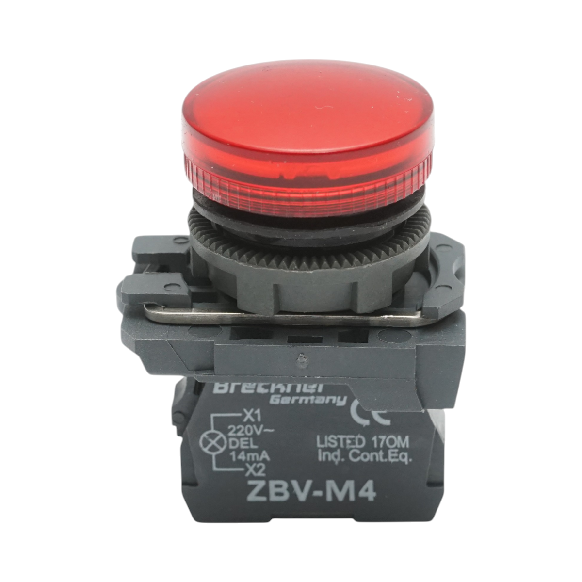 Indicator semnalizare LED rosu 220V, 14mA, TB5 Breckner Germany