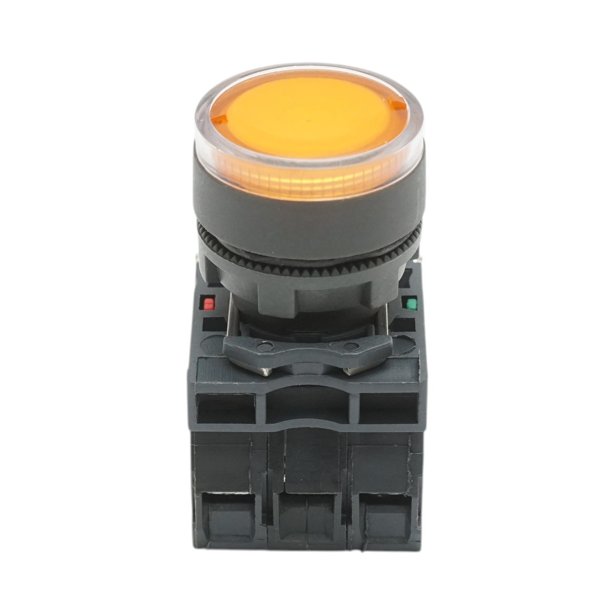 Buton comanda cu revenire si semnalizare LED galben 1NO+1NC, 220V/10A, TB5 Breckner Germany - imagine 2