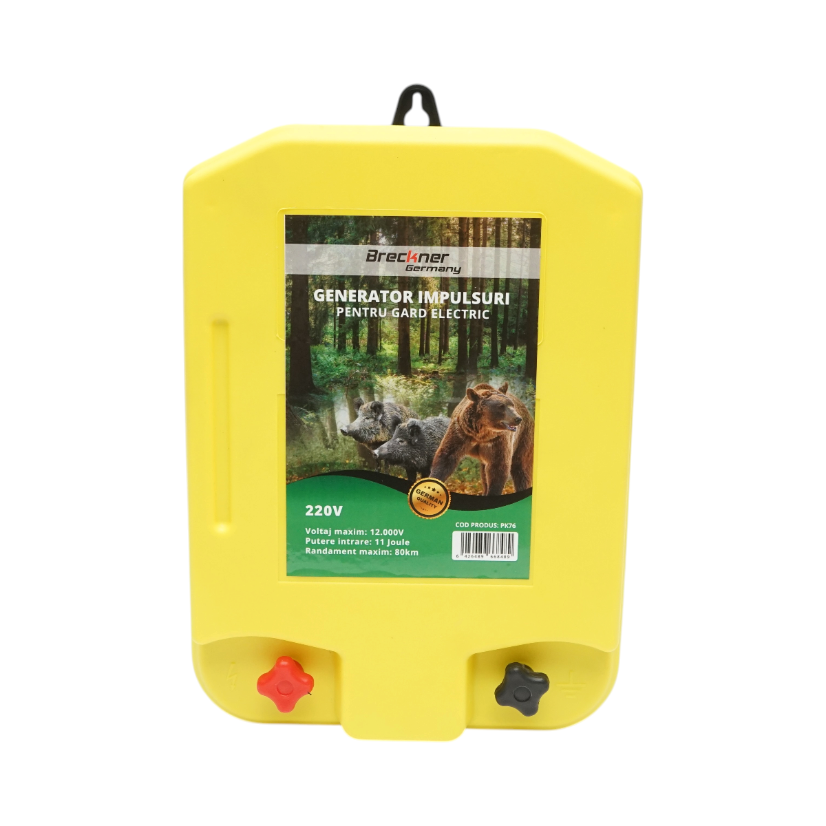 Aparat generator de impulsuri 11 Joule, 80km pentru gard electric 12V/220V Breckner Germany - imagine 2