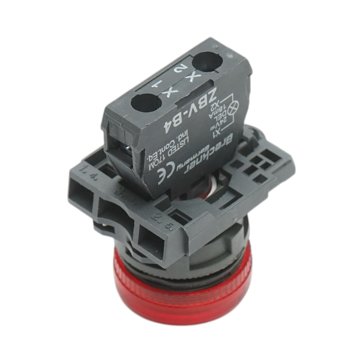 Indicator semnalizare LED rosu 1NO+1NC, 24V, 18mA, TB5 Breckner Germany - imagine 4