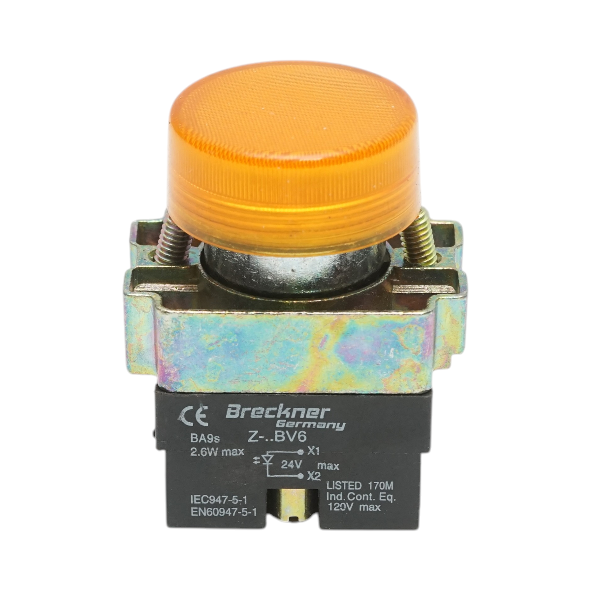 Buton indicator LED galben 24V LAY5 Breckner Germany