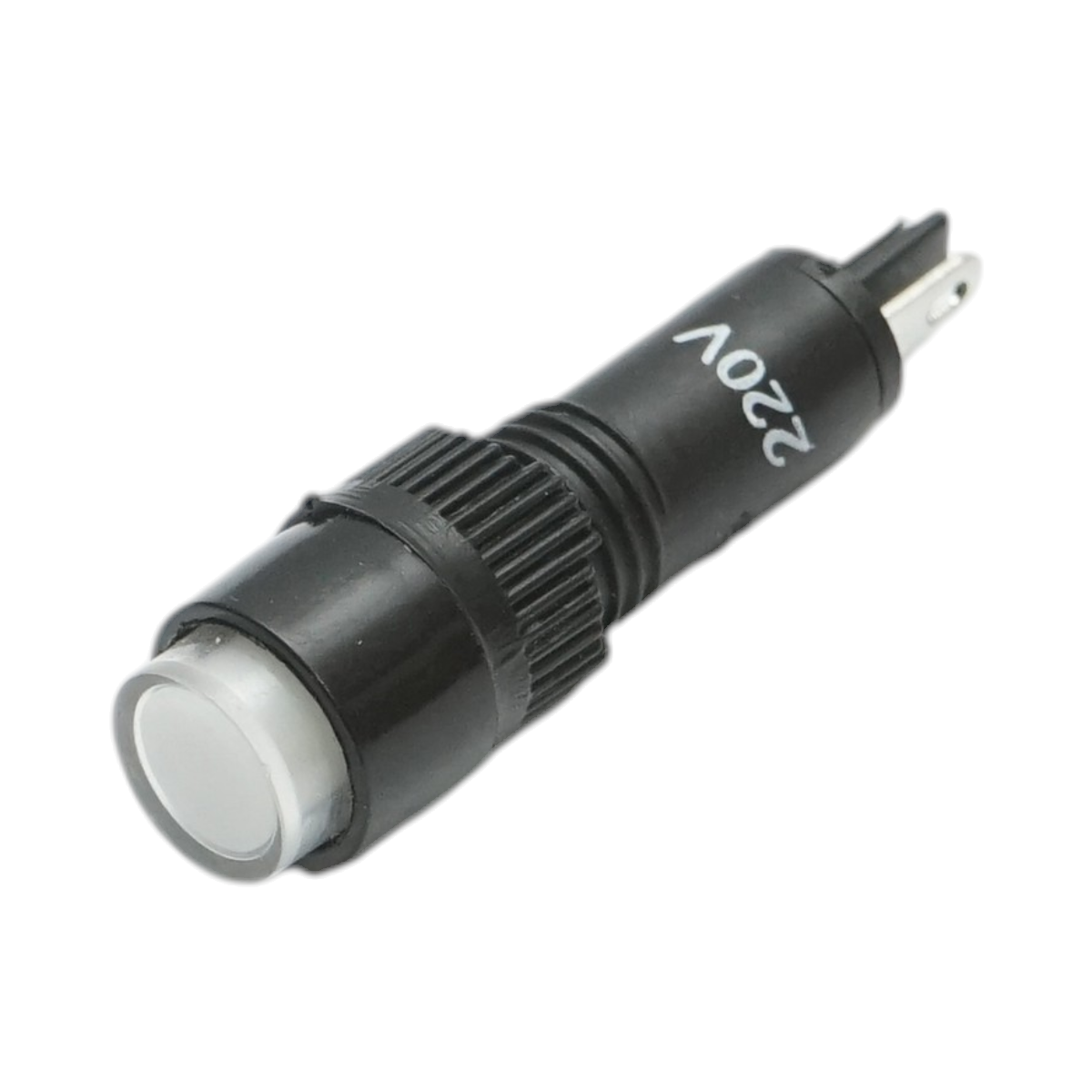 Indicator semnalizare industrial LED alb 220V Ø 8mm Breckner Germany - imagine 2