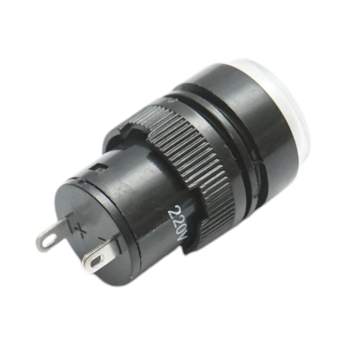 Indicator semnalizare industrial LED alb 220V Ø 16mm Breckner Germany - imagine 3