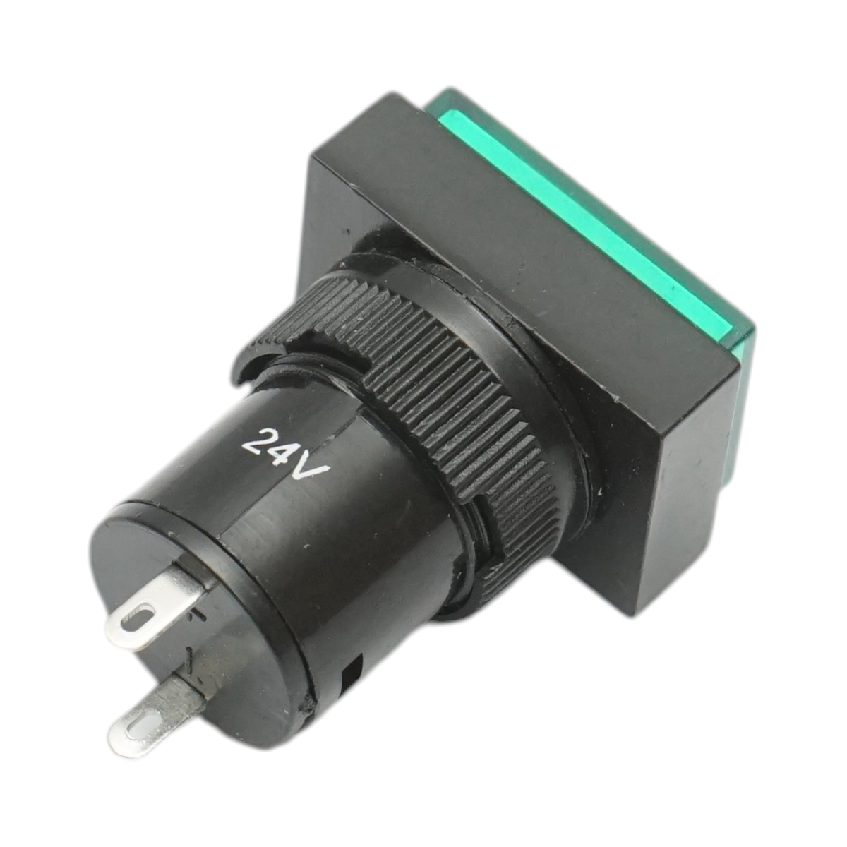 Indicator semnalizare industrial LED verde 24V Ø 16mm patrat Breckner Germany - imagine 3