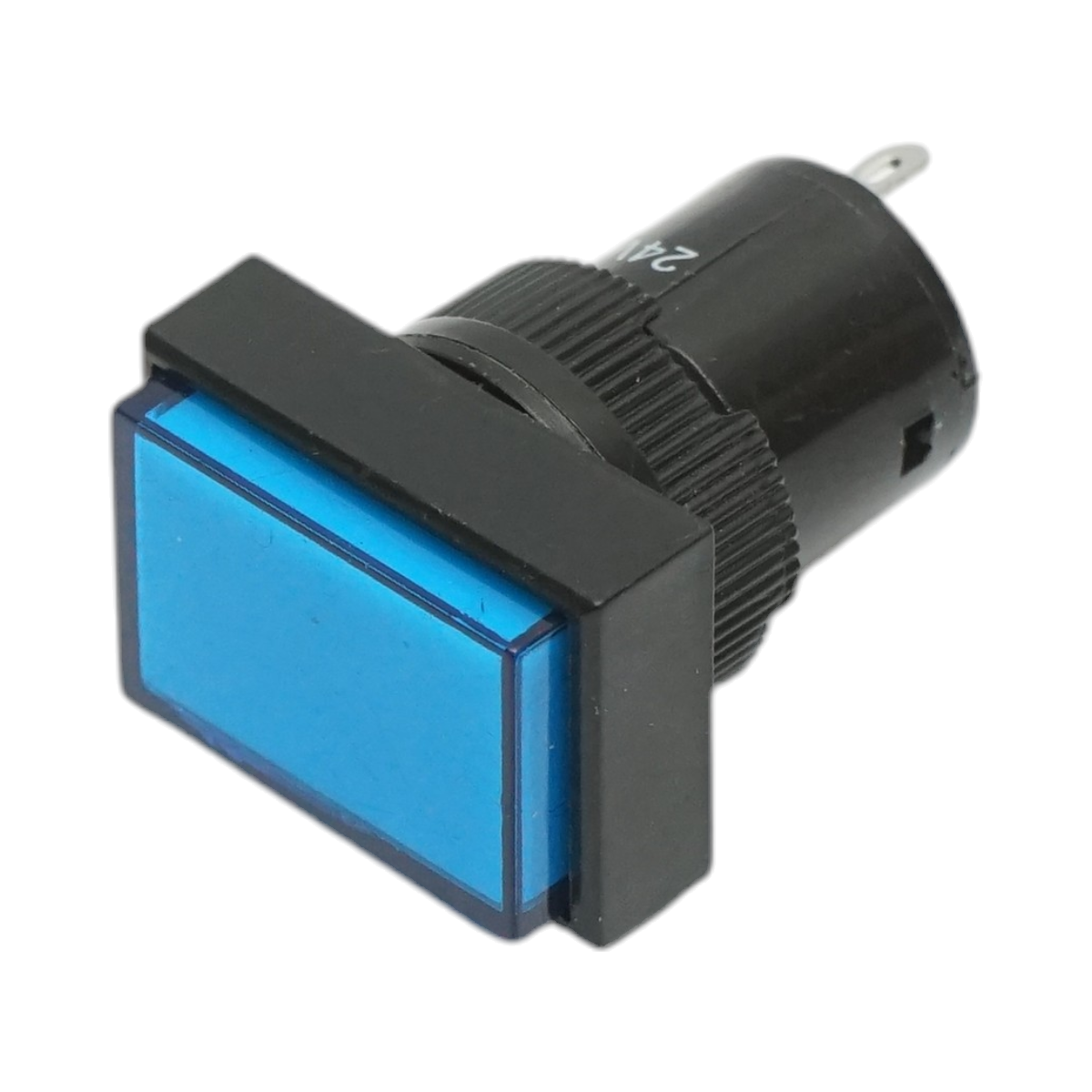 Indicator semnalizare industrial LED albastru 24V Ø 16mm patrat Breckner Germany - imagine 2