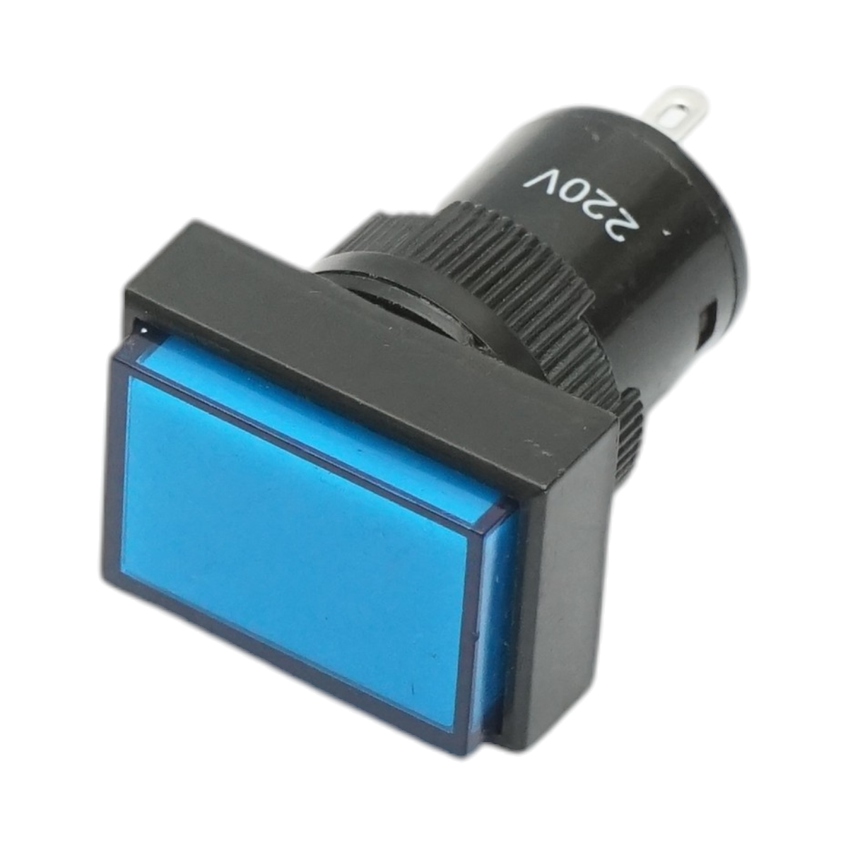 Indicator semnalizare industrial LED albastru 220V Ø 16mm patrat Breckner Germany - imagine 2