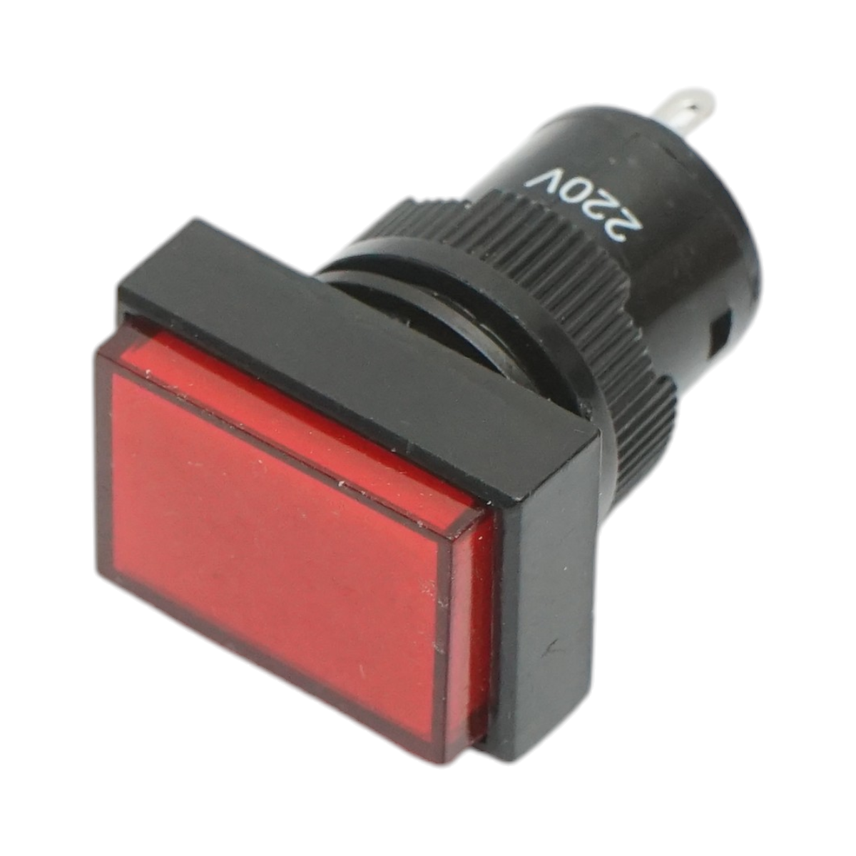 Indicator semnalizare industrial LED rosu 220V Ø 16mm patrat Breckner Germany - imagine 2