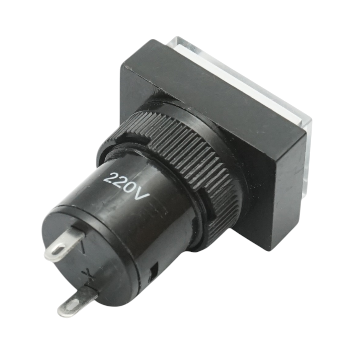 Indicator semnalizare industrial LED alb 220V Ø 16mm patrat Breckner Germany - imagine 3