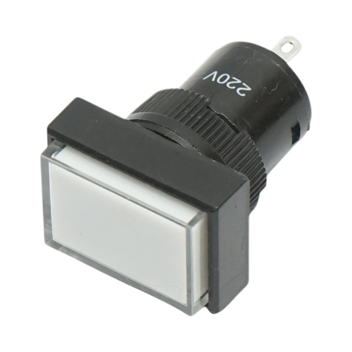 Indicator semnalizare industrial LED alb 220V Ø 16mm patrat Breckner Germany - imagine 2