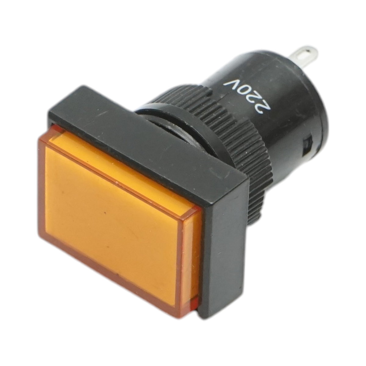 Indicator semnalizare industrial LED galben 220V Ø 16mm patrat Breckner Germany - imagine 2