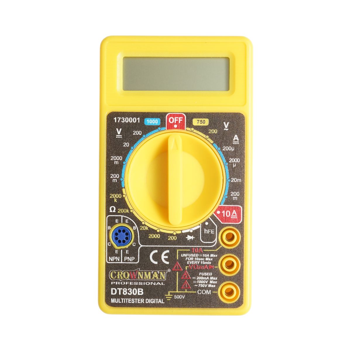 Multimetru digital universal, 6 functii masurare AC/DC 1000V 10A Crownman - imagine 3